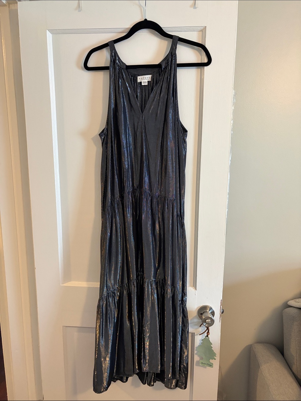Velvet Jorja Tiered Shimmery Maxi Dress
